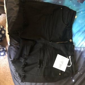 Black Jean shorts